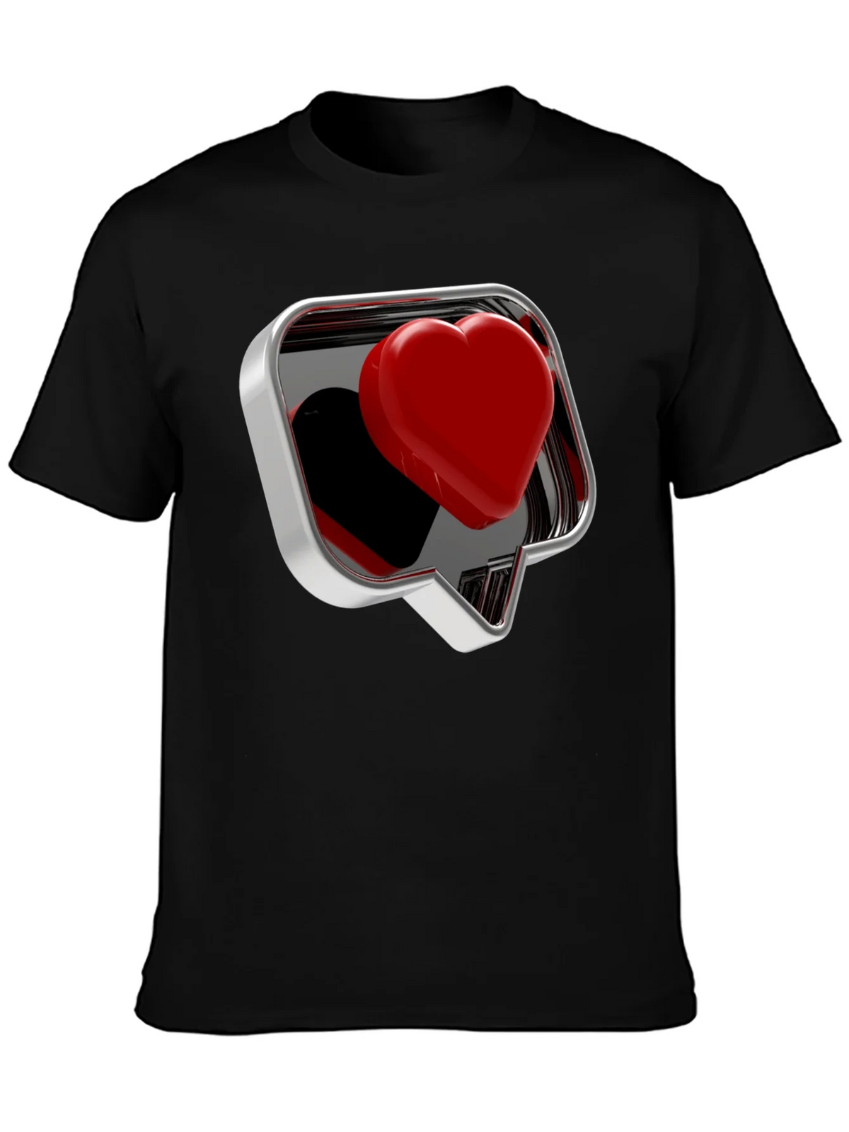 Heart Like Graphic Tee - Stylish Black T-Shirt for Men product image 3