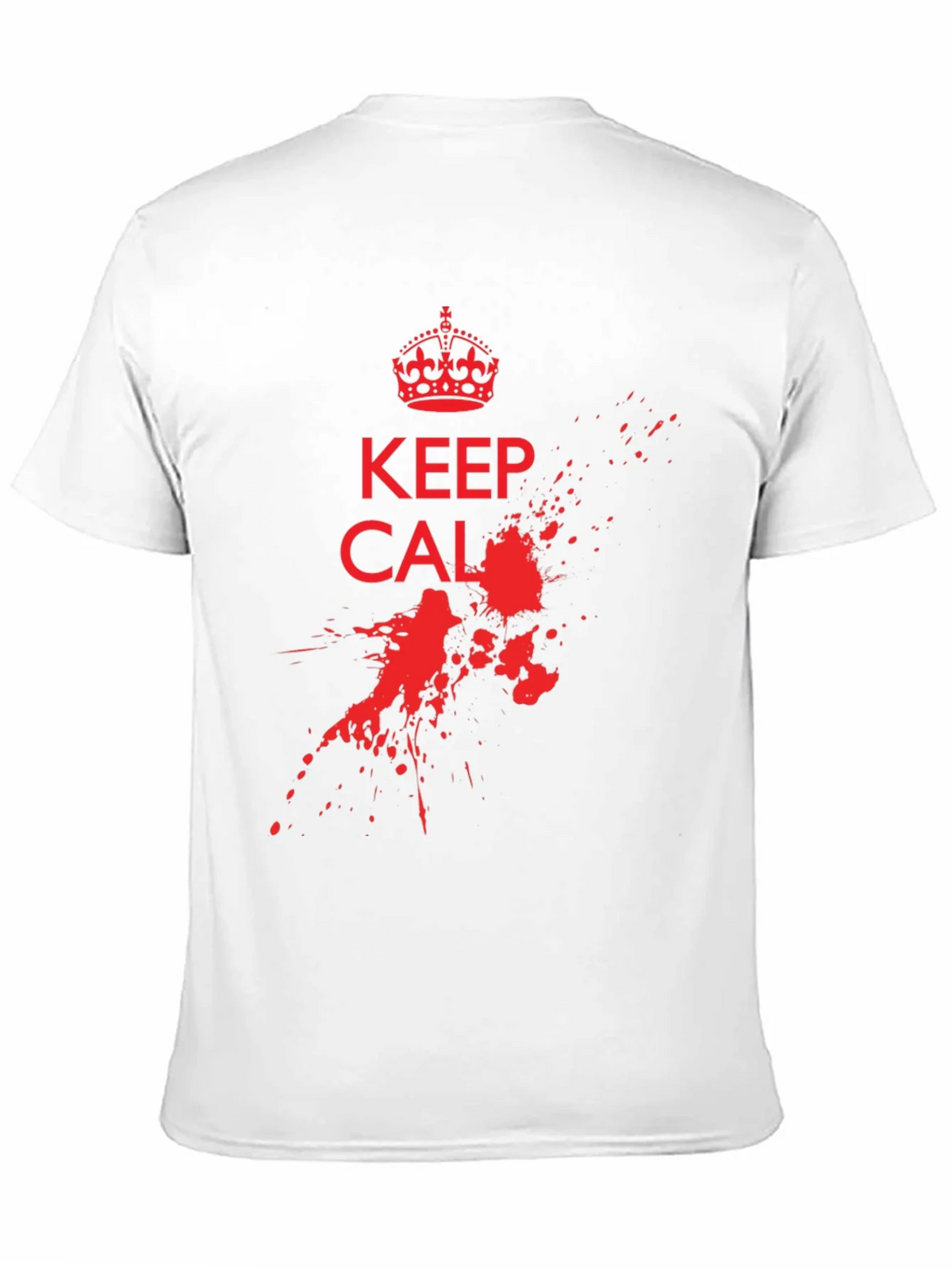 Keep Calm Black T-Shirt with Red Graphic Print product image 4