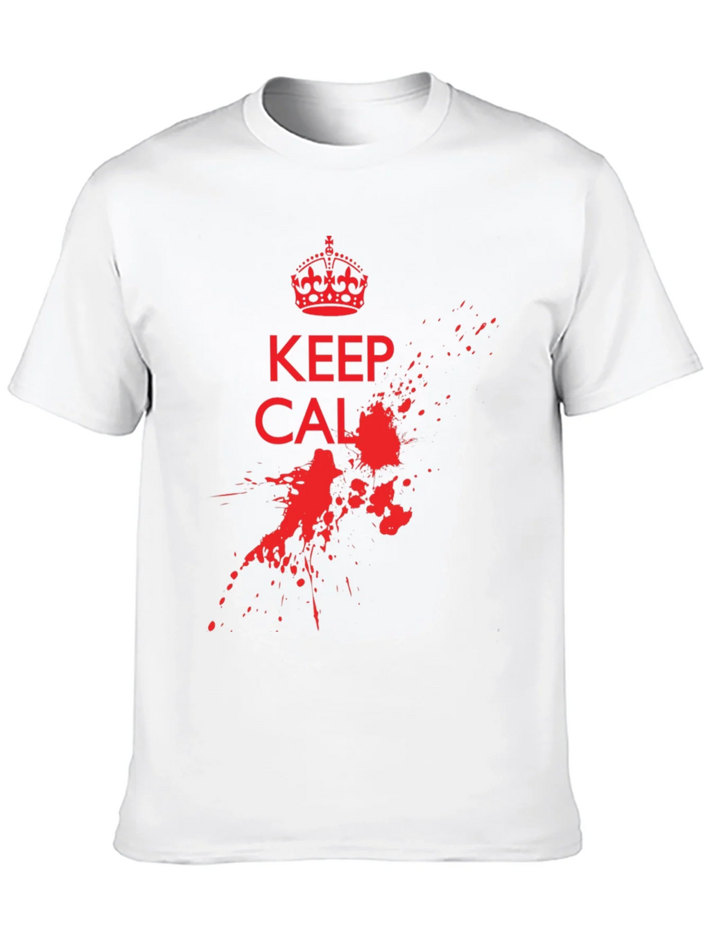 Keep Calm Black T-Shirt with Red Graphic Print product image 3