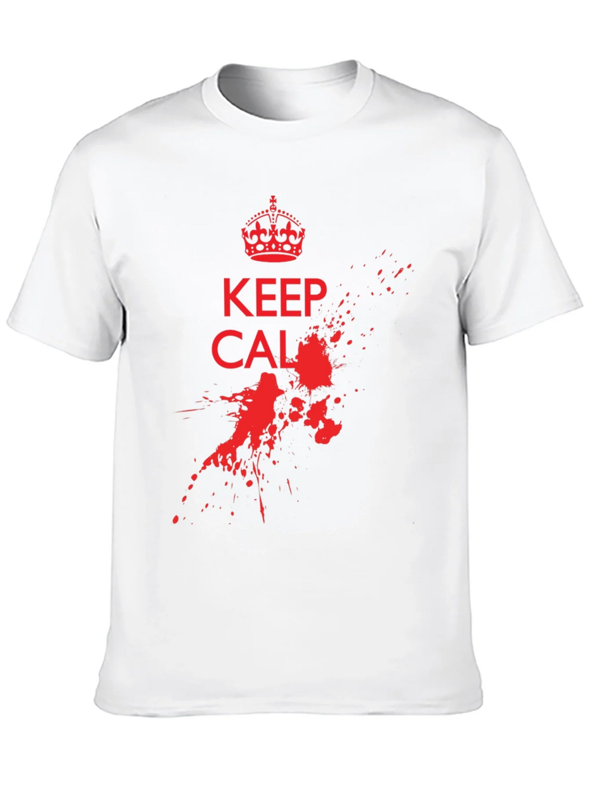 Keep Calm Black T-Shirt with Red Graphic Print product image 3