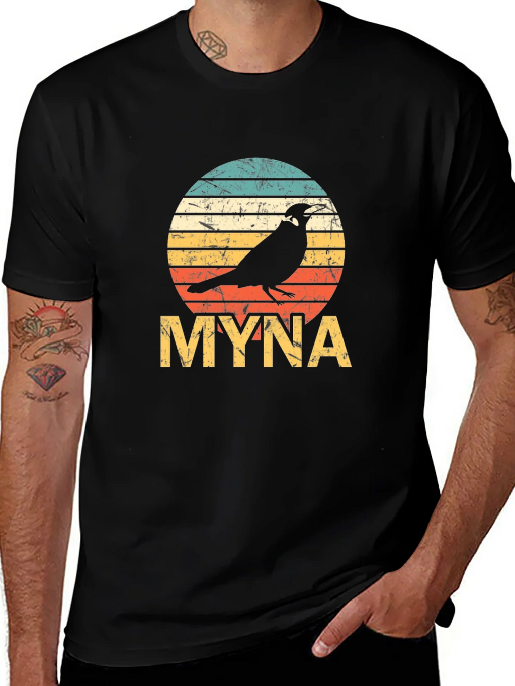 Retro Myna Bird T-Shirt - Vintage Graphic Tee product image 1