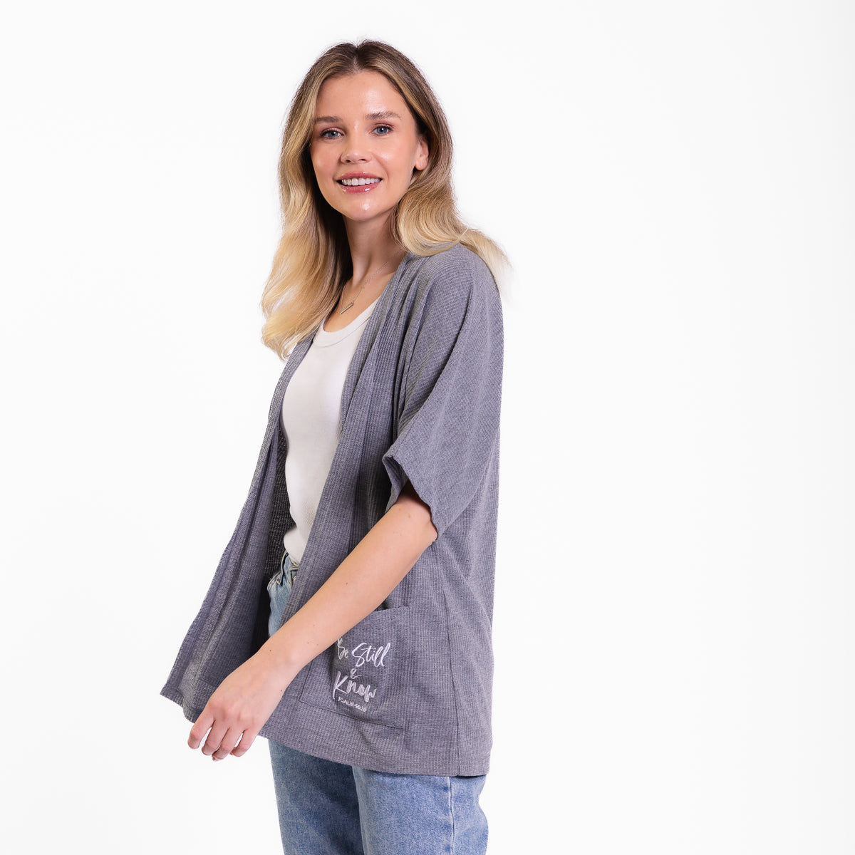 Be Still Waffle Knit Kimono product image 3