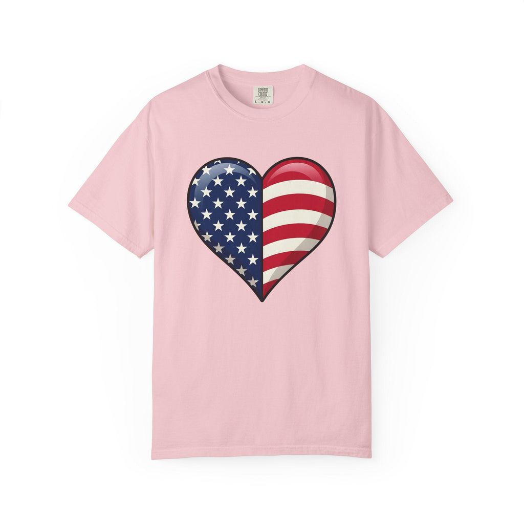 American Heart Shirt 4th Of July Usa Unisex Gift Graphic product image 3