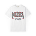 Floral Usa Text Shirt America Patriotic Unisex Gift Vintage product image 1
