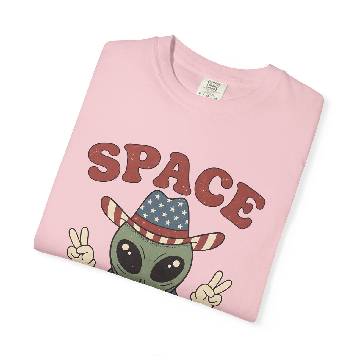 Alien Cowboy Hat Shirt Cowgirl Cosmos Gift for Women Animated Tee Space Hat
