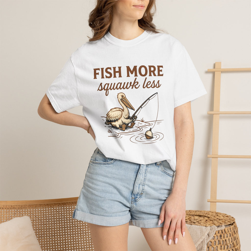 Pelican Fishing Shirt Outdoors Unisex Gift Cartoon Tee product image 6