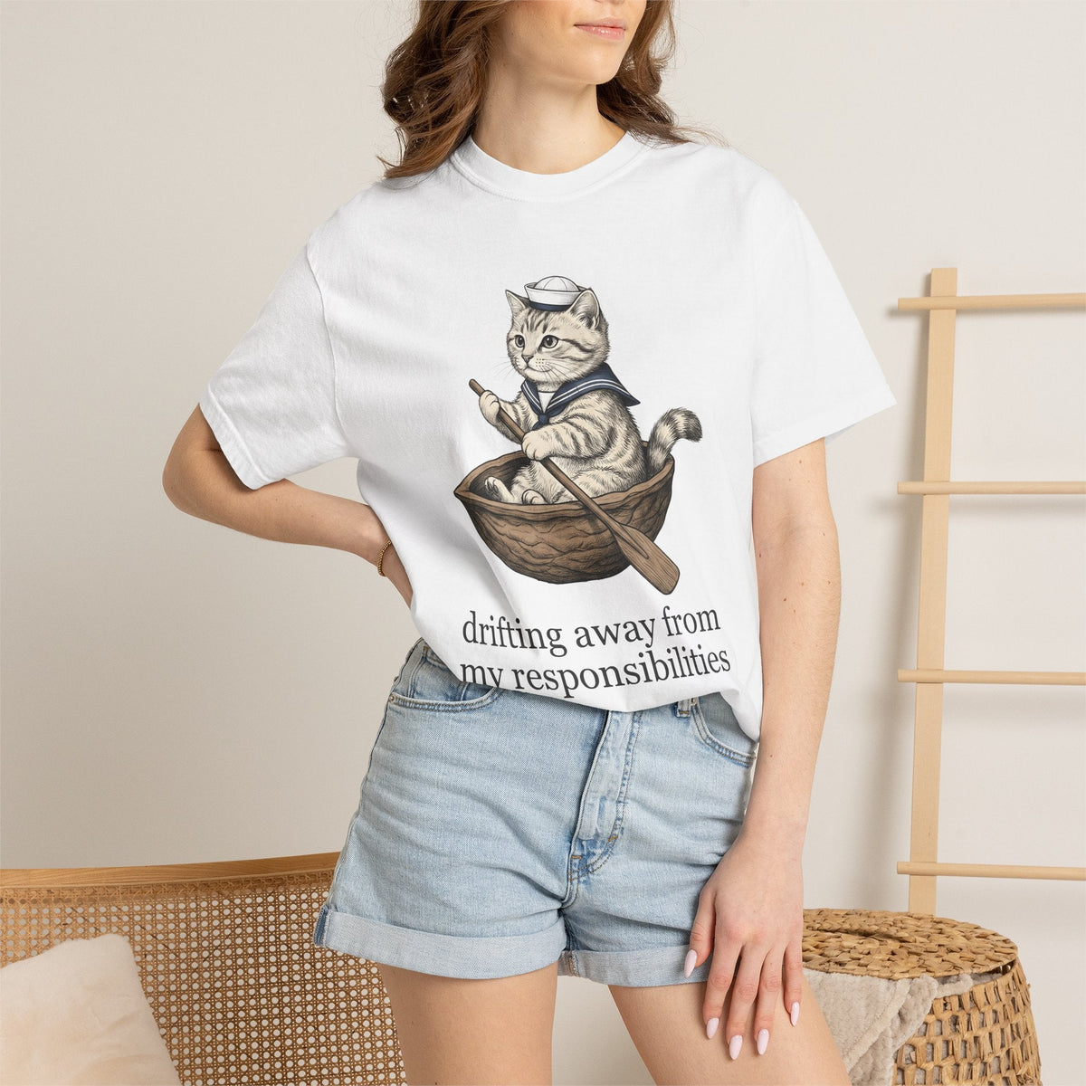 Pirate Cat Shirt Joke Gift Women Classic Tee Swashbuckler product image 6