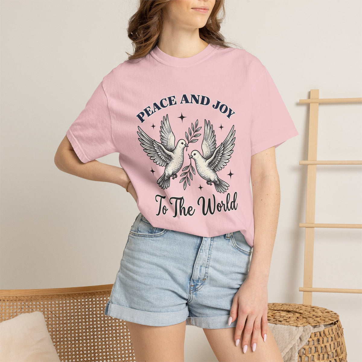 Dove Pair Shirt Christmas Peace Unisex Gift Vintage Tee product image 12