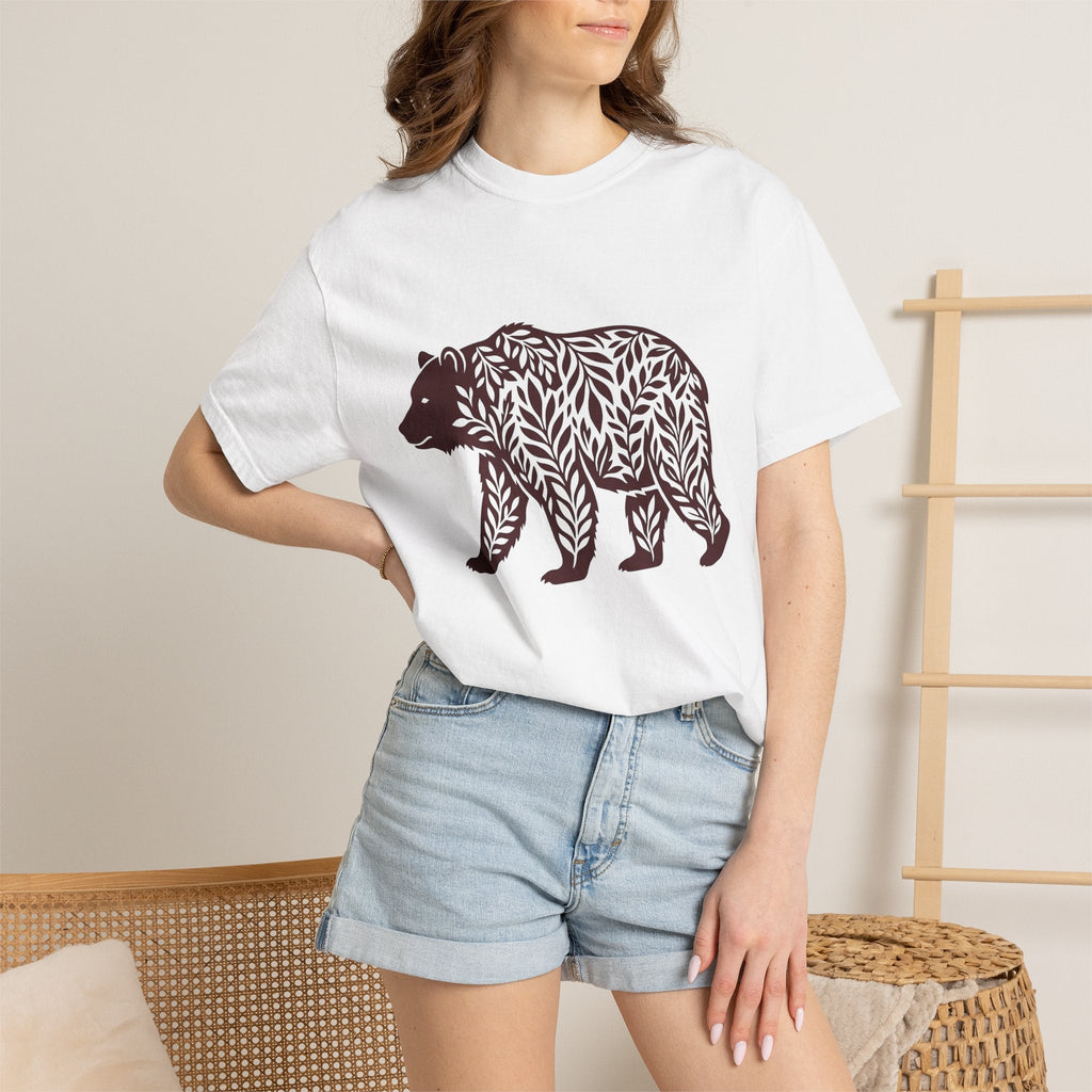 Bear Leaves Shirt Animals Nature Unisex Gift Botanical Tee product image 6