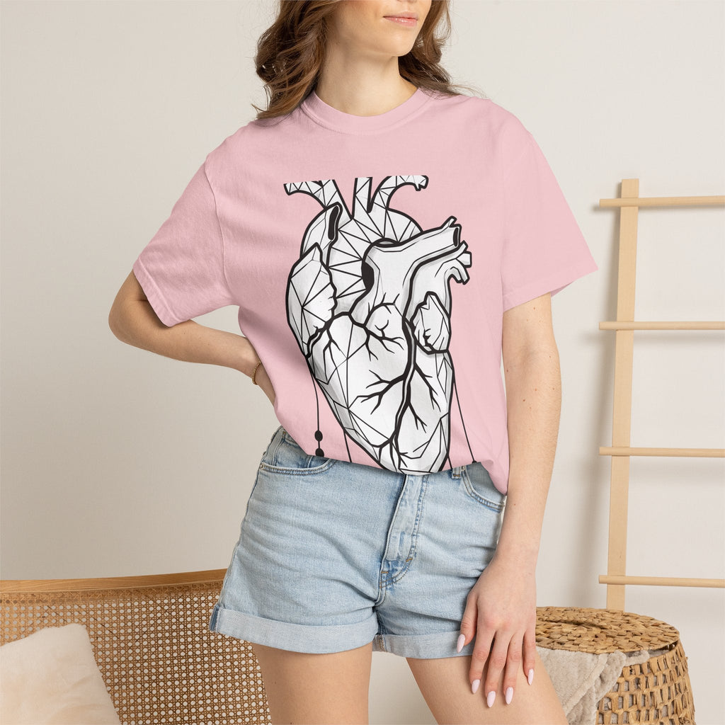 Angular Heart Shirt Boho Chic Ink Gift Women Sketch Tee product image 12