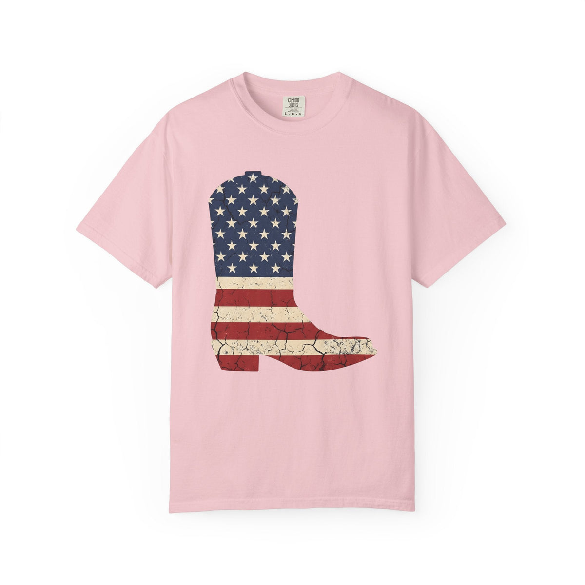 Leather Boot Shirt America Frontier Unisex Gift Faded Tee product image 3