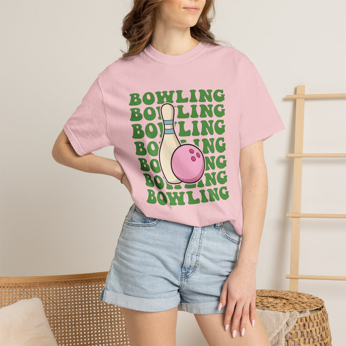Bowling Ball Pin Shirt Athletics Unisex Gift Comic Tee product image 12