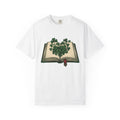 Lucky Leaf Book Hand-Drawn T-Shirt – Bookish Irish Reading product image 1