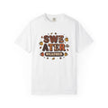 Cozy Mug Maple Leaves Old School T-Shirt – Fall Latte Lover Design, Unisex Graphic Tee