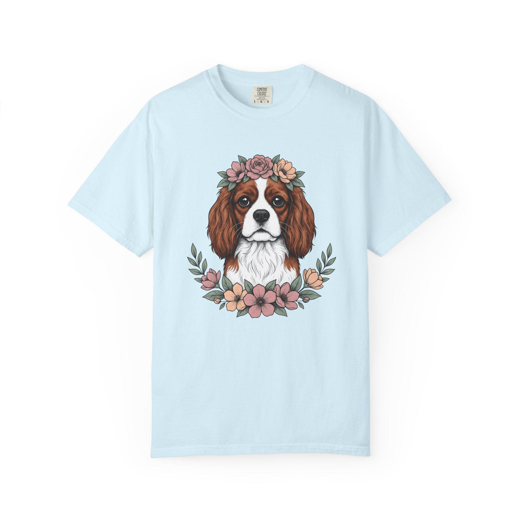 Cavalier Spaniel Dog Shirt Blossoms Gift Women Flower Art product image 2