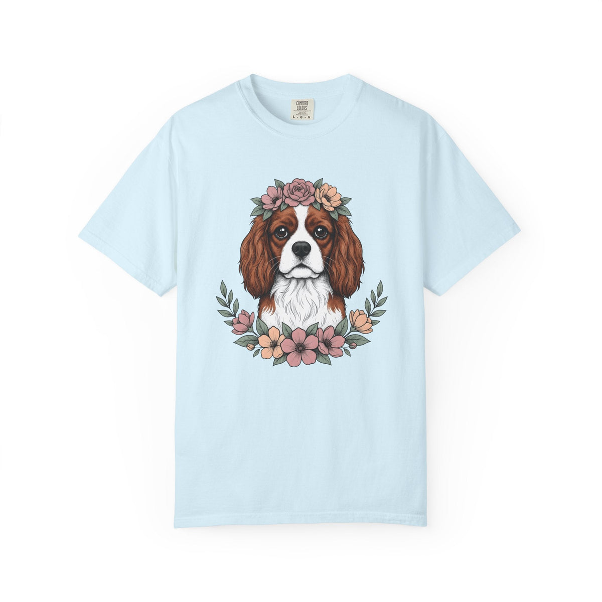Cavalier Spaniel Dog Shirt Blossoms Gift Women Flower Art product image 2