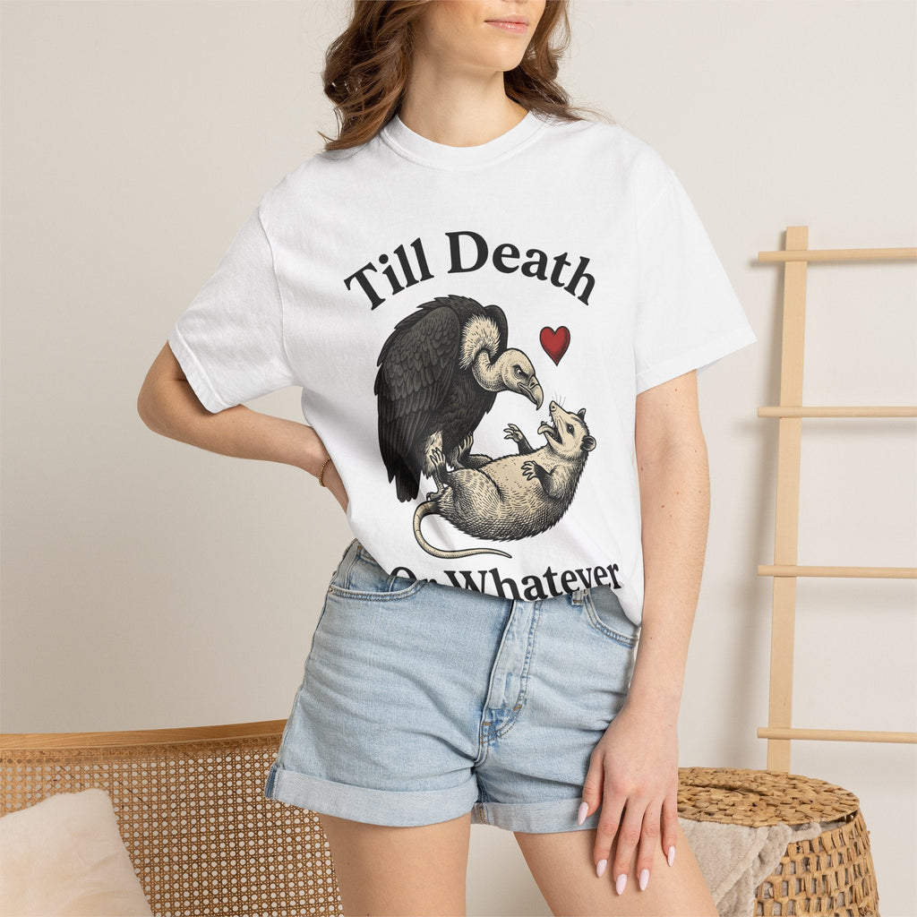 Vulture Opossum Shirt Animals Gothic Gift Women Ink Tee product image 6