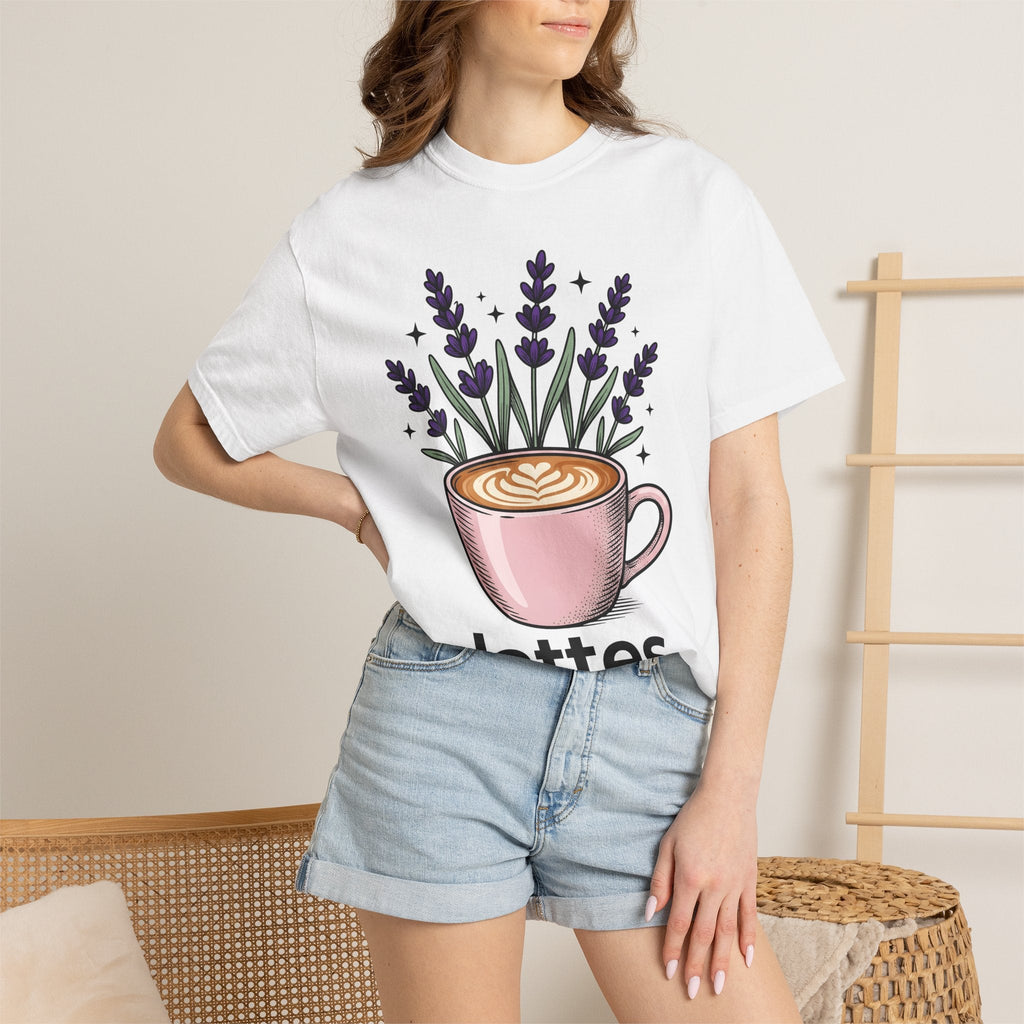 Espresso Cup Shirt Coffee Petals Unisex Gift Cartoon Tee Coffee Mug T-Shirt