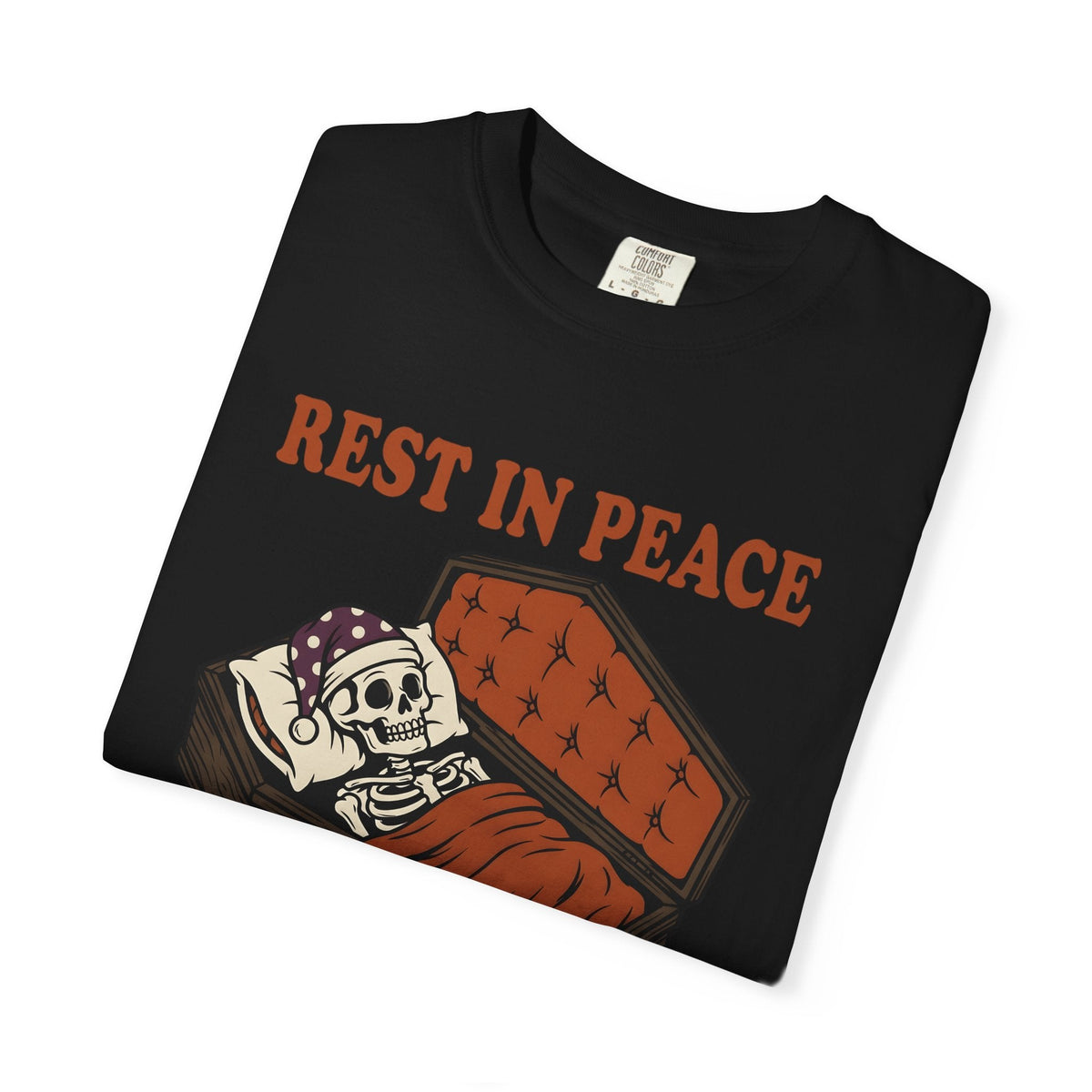 Skull Casket Comic T-Shirt – Halloween Coffin Horror product image 15