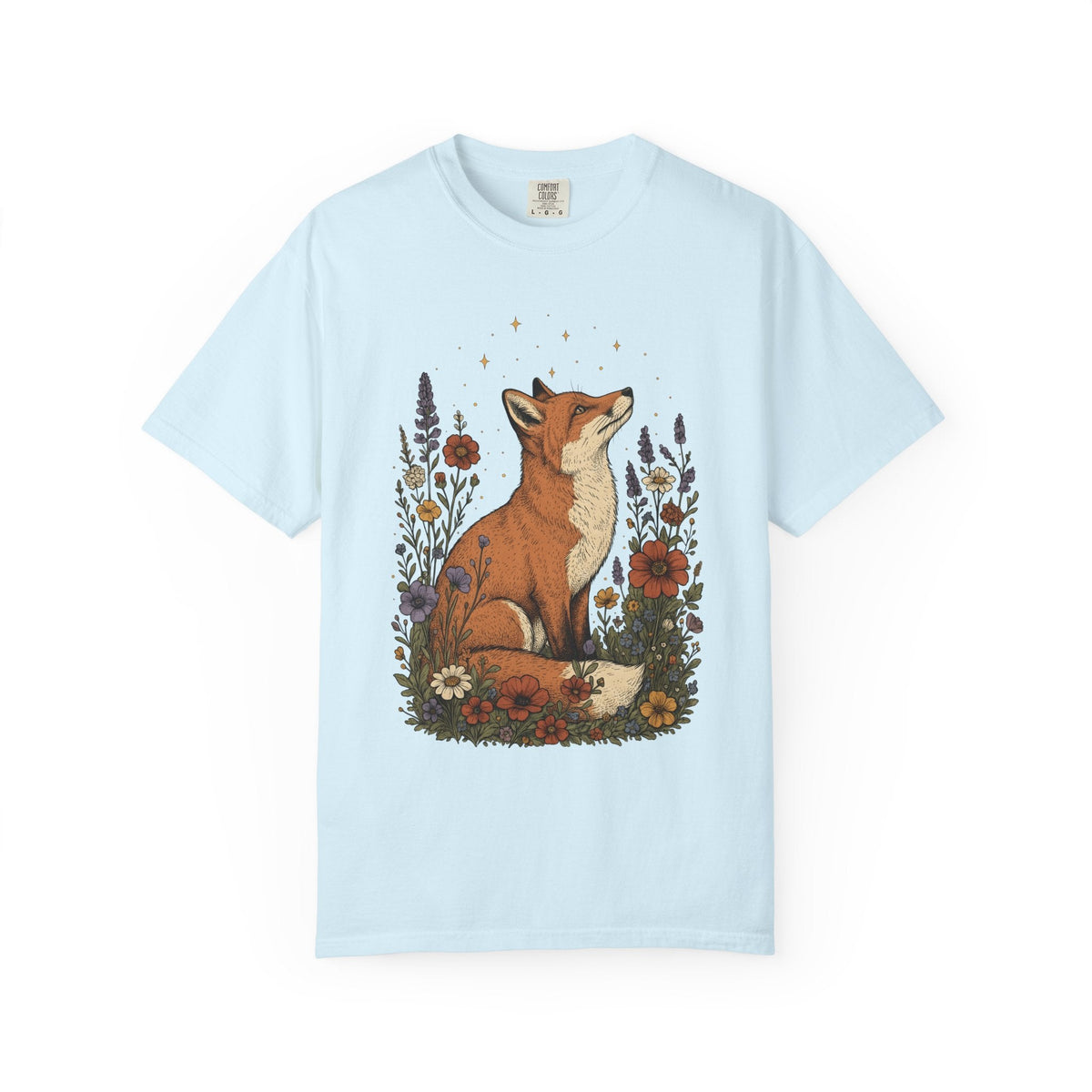Fox Blossom Shirt Animals & Flowers Trees Unisex Gift Folk product image 2