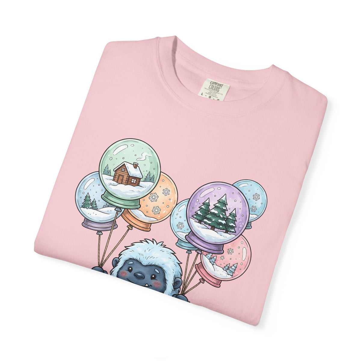 Bigfoot Snow Globe Shirt Cute Cold Unisex Gift Illustrated product image 11