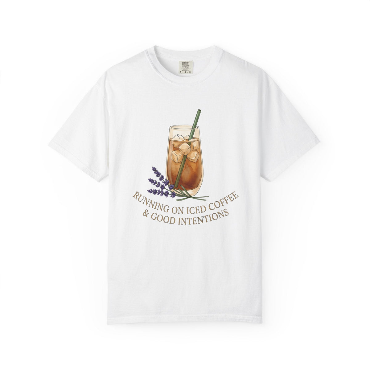 Iced Coffee Shirt Floral Unisex Gift Watercolor Tee Cold product image 1