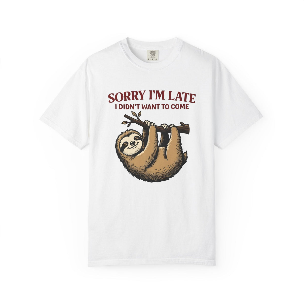 Sloth Branch Shirt Comedy Unisex Gift Doodle Tee T-Shirt Fan product image 1