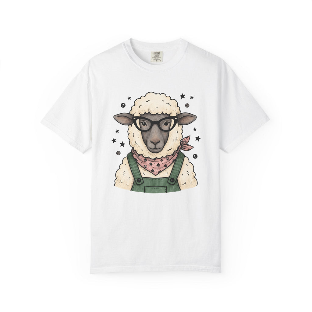 Sheep Glasses Line Art T-Shirt – Funny Minimalist Animal product image 1