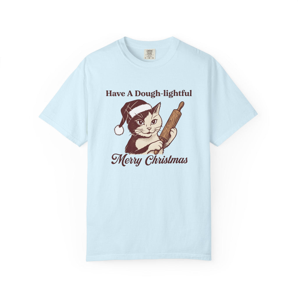 Kitty Santa Hat Shirt Cat Holiday Gift for Women Retro Tee Cat Lady T-Shirt Cat