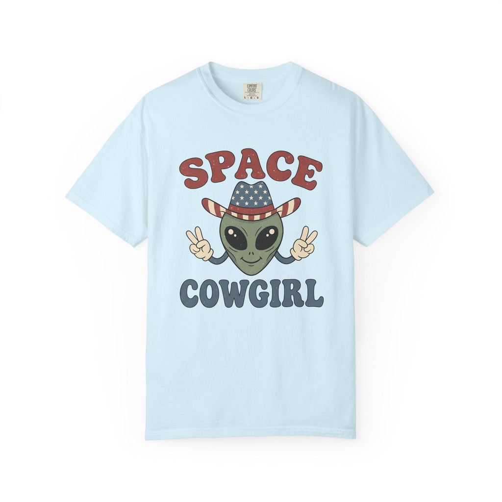 Alien Cowboy Hat Shirt Cowgirl Cosmos Gift for Women Animated Tee Space Hat