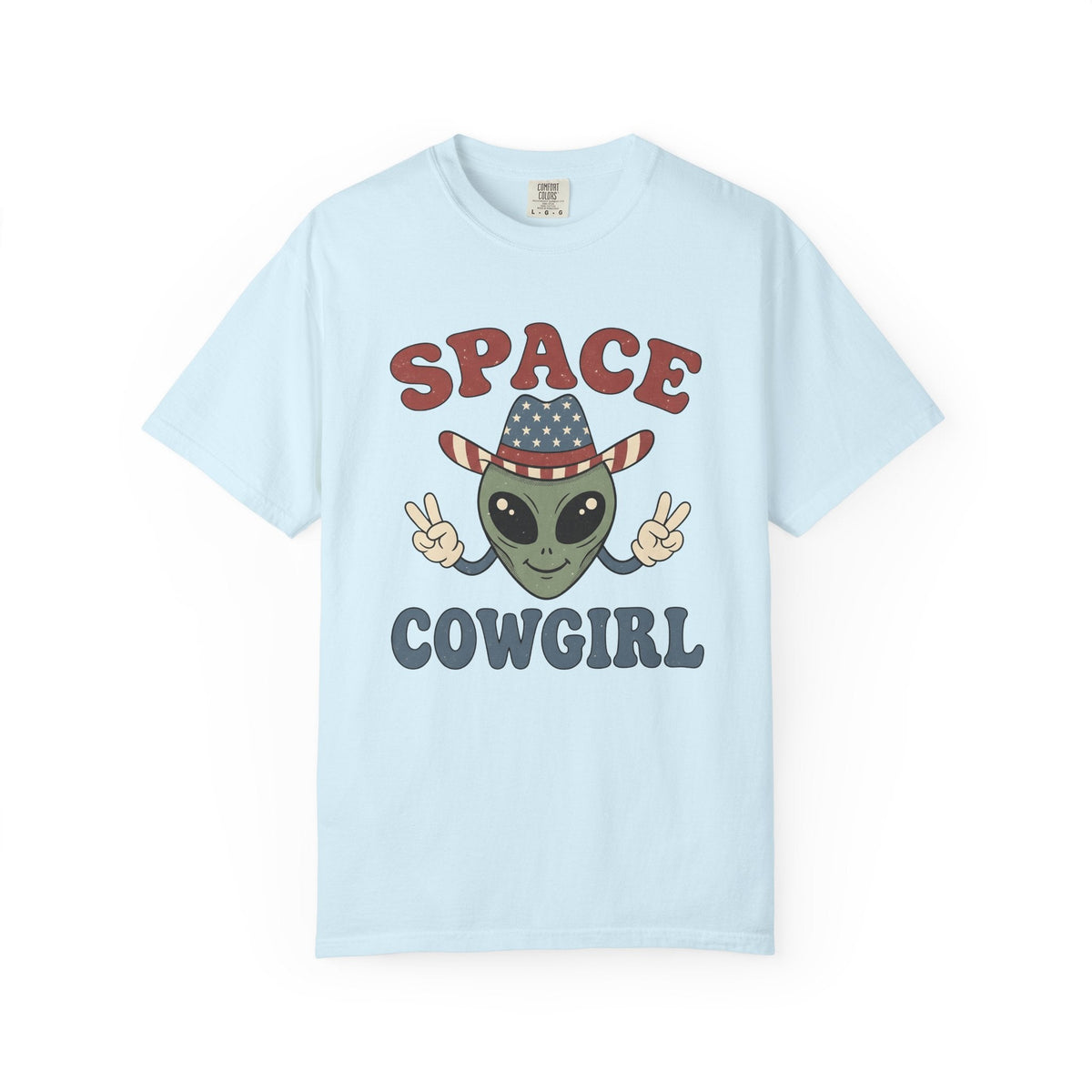Alien Cowboy Hat Shirt Cowgirl Cosmos Gift for Women Animated Tee Space Hat