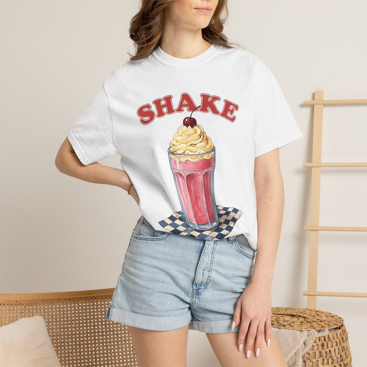 Milkshake Shirt Desserts Cafe Unisex Gift Cartoon Tee Shake product image 6