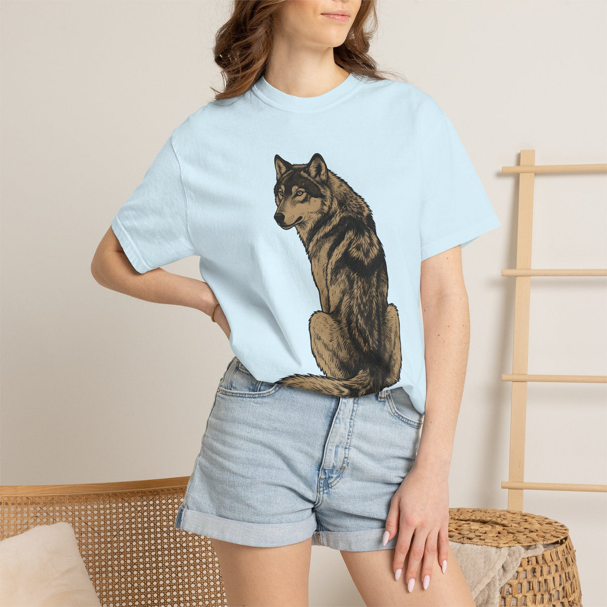 Wolf Illustration Shirt Wildlife Unisex Gift Sketch Tee product image 9