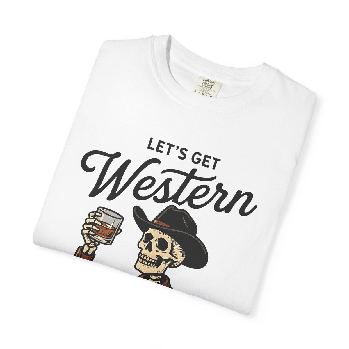 Western Skeleton Shirt Halloween Unisex Gift Vintage Tee product image 5