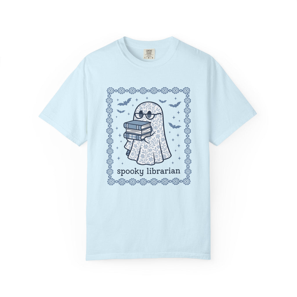 Ghost Books Shirt Librarian Halloween Unisex Gift Floral product image 2