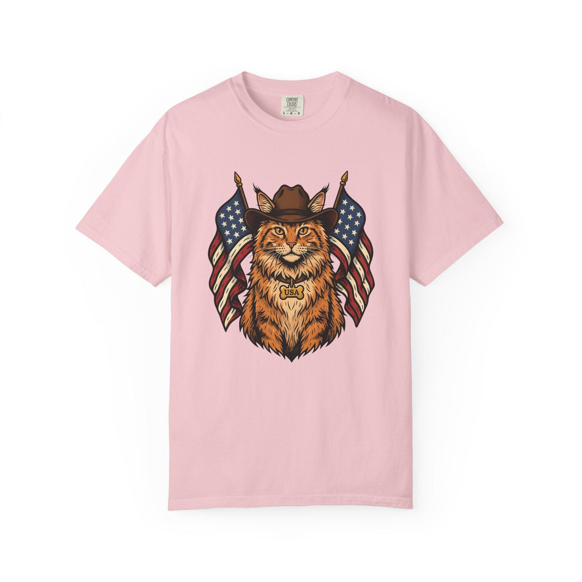 Cowboy Cat Vintage T-Shirt – Patriotic 4th of July Kitty product image 3
