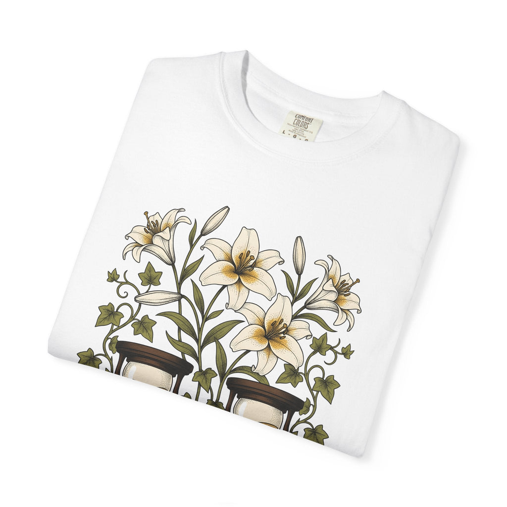 Lily Clock Shirt Holiday Garden Unisex Gift Plant Tee product image 5
