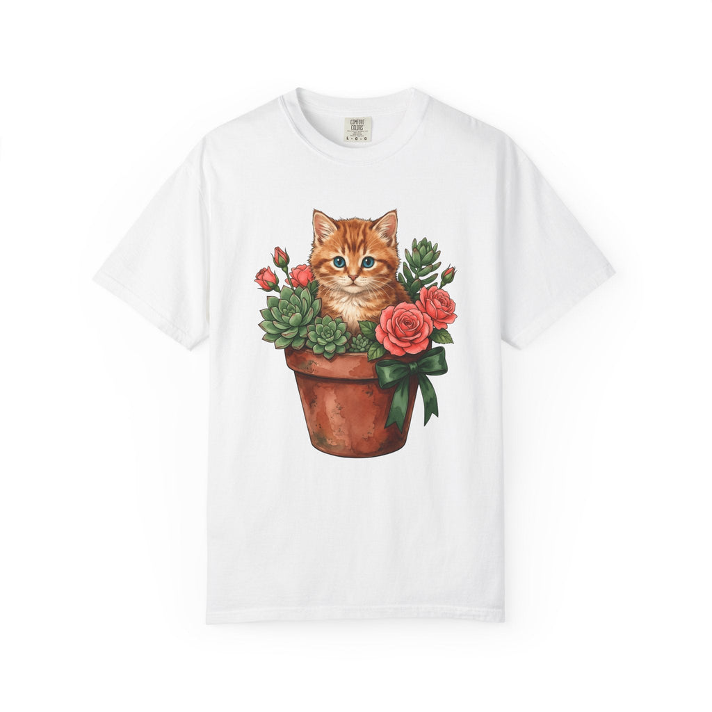 Marmalade Cat Shirt Greenery Unisex Gift Pastel Tee Tabby product image 1