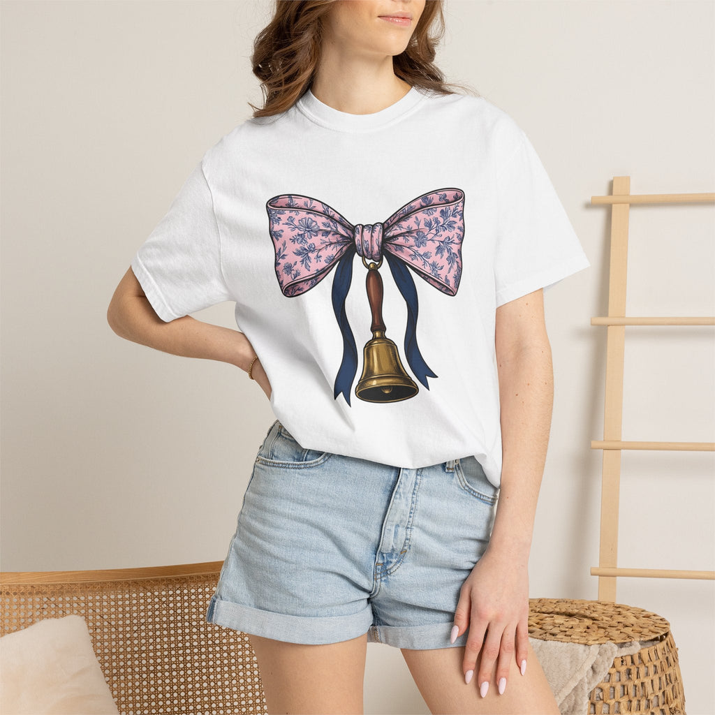 School Bell Antique T-Shirt – Vintage Teacher Pencil product image 6