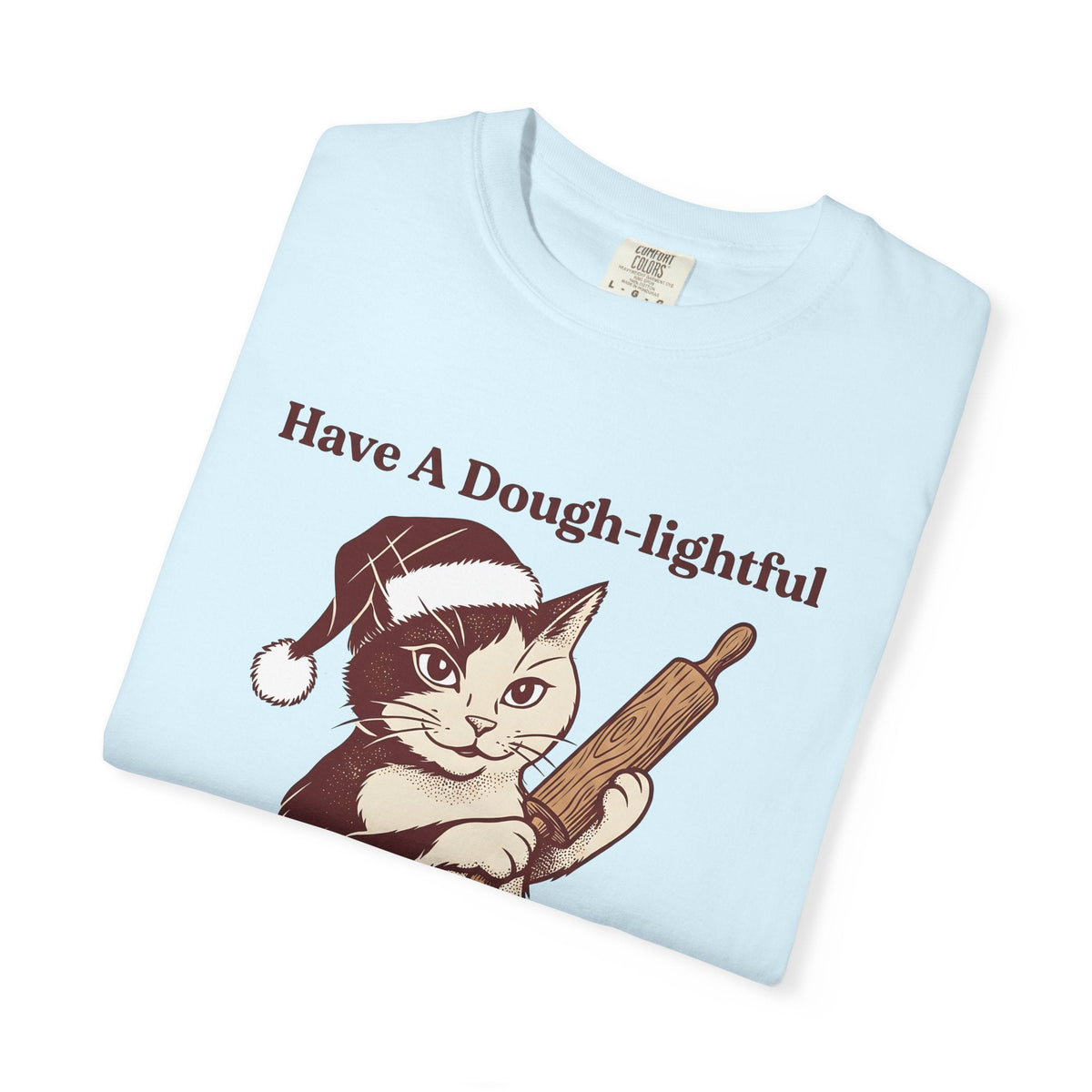 Kitty Santa Hat Shirt Cat Holiday Gift for Women Retro Tee Cat Lady T-Shirt Cat