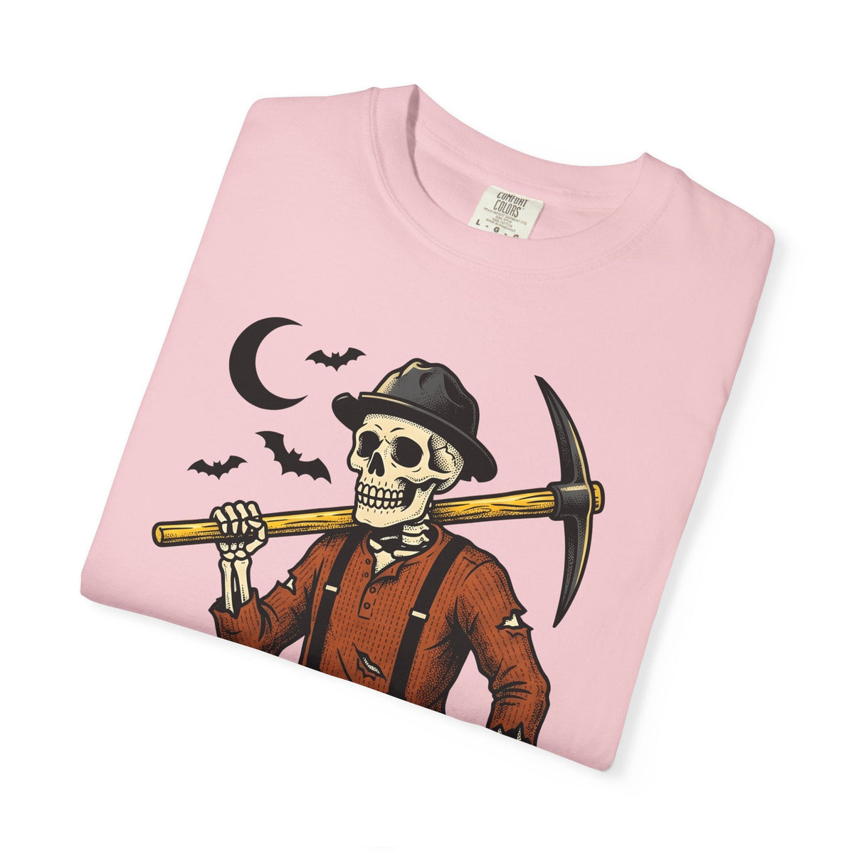 Skeleton Miner Shirt Halloween Dark Unisex Gift Retro Tee product image 11