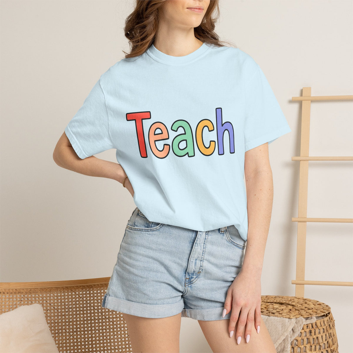 Colorful Teach Text Shirt Teachers Education Unisex Gift product image 9