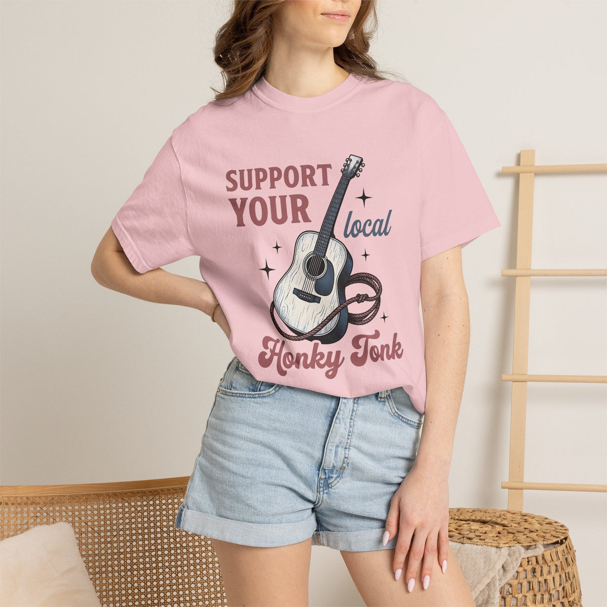 Acoustic Guitar Shirt Cowgirl Folk Gift for Women Hand product image 12