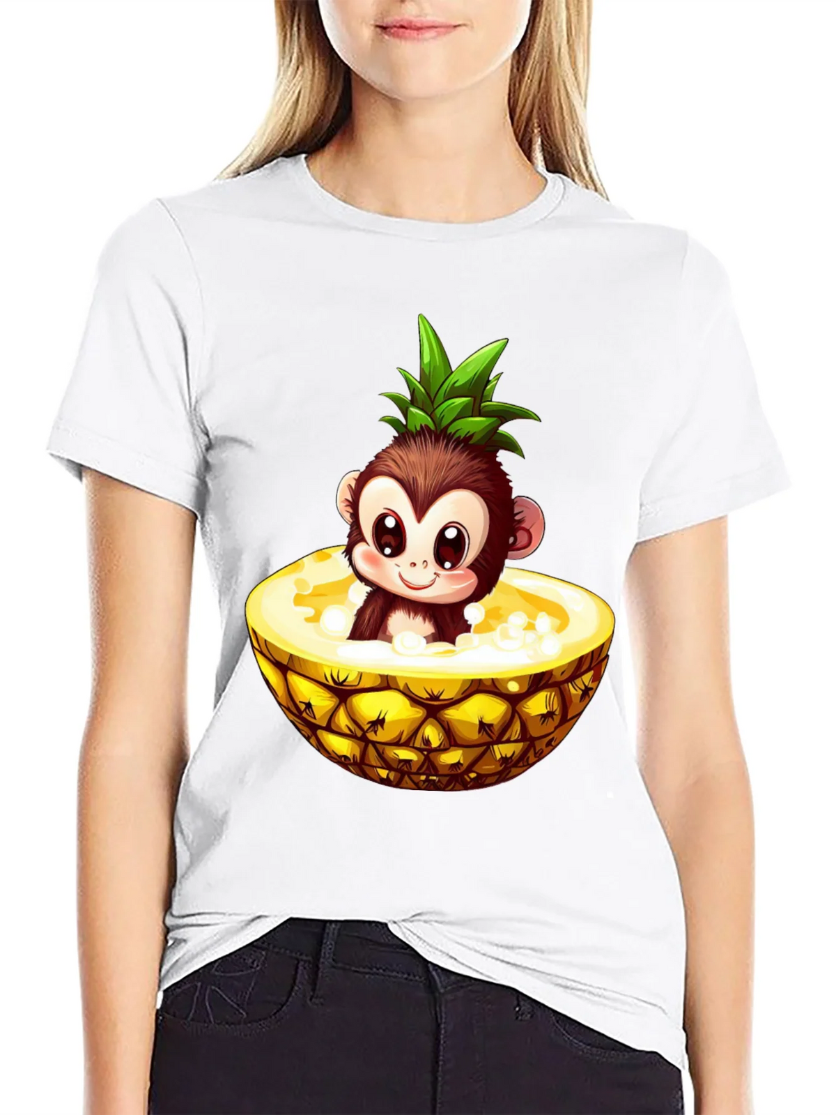 Monkey in Pineapple Graphic Tee product image 3