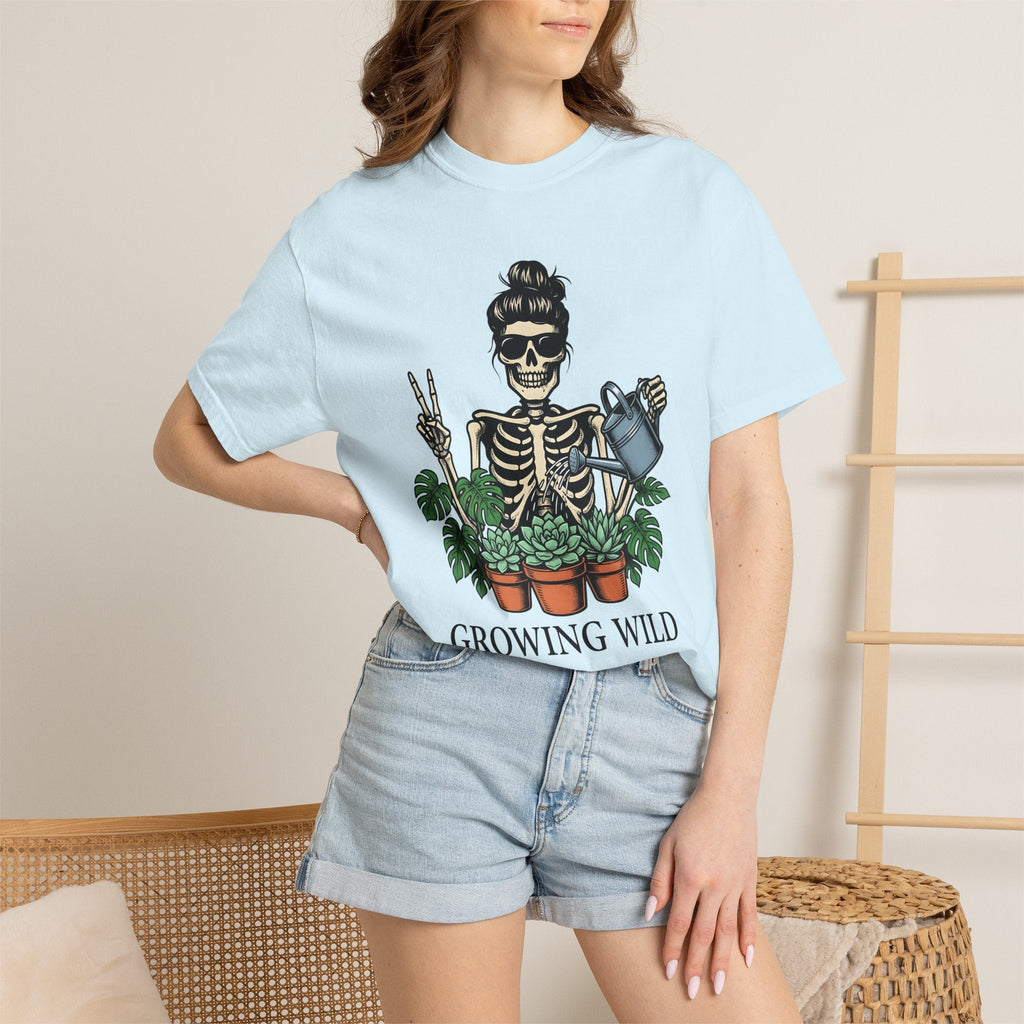 Skeleton Gardener Bold T-Shirt – Funny Halloween Plant product image 9