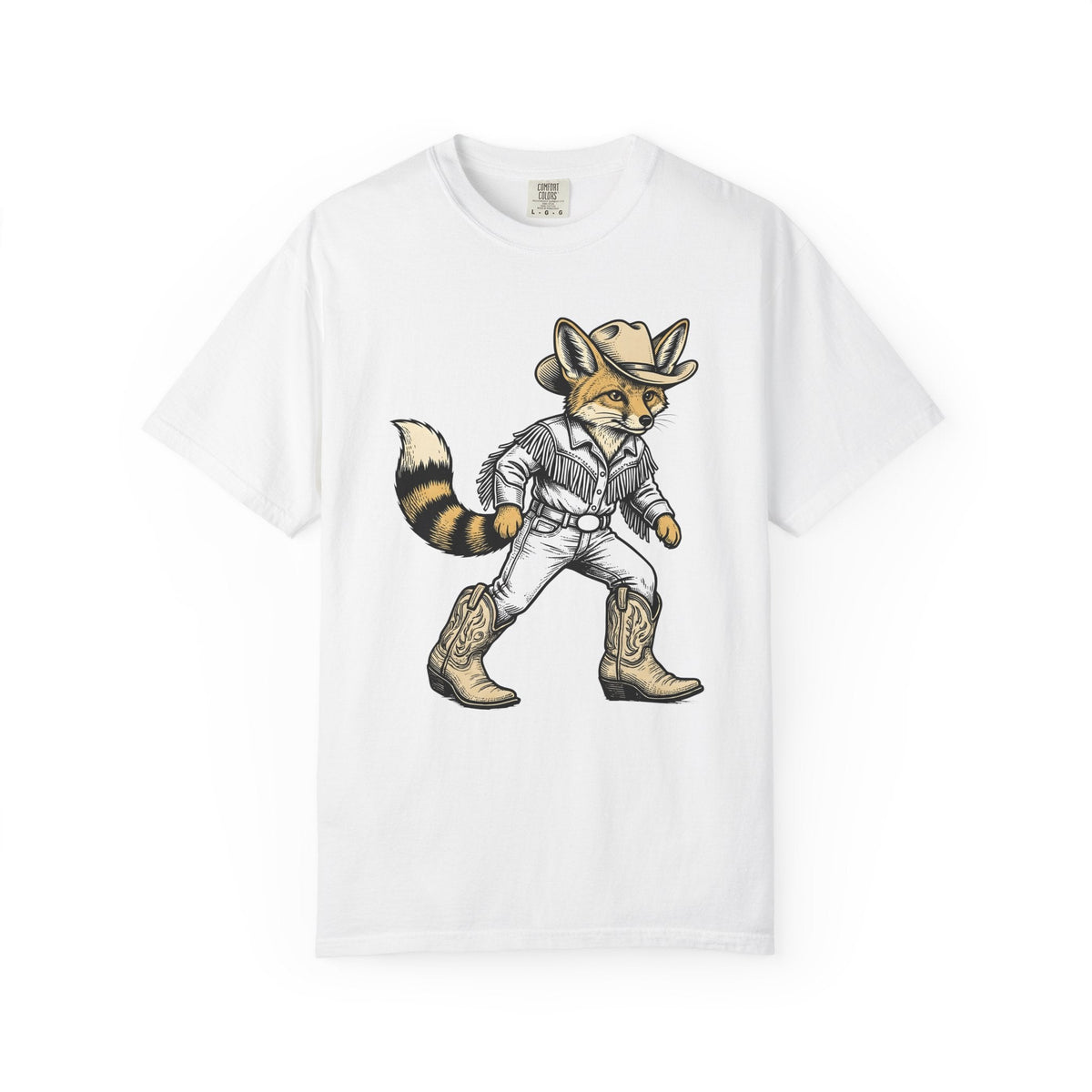 Fox Cowgirl Shirt Fauna Gift for Women Hand Drawn Tee Vixen product image 1