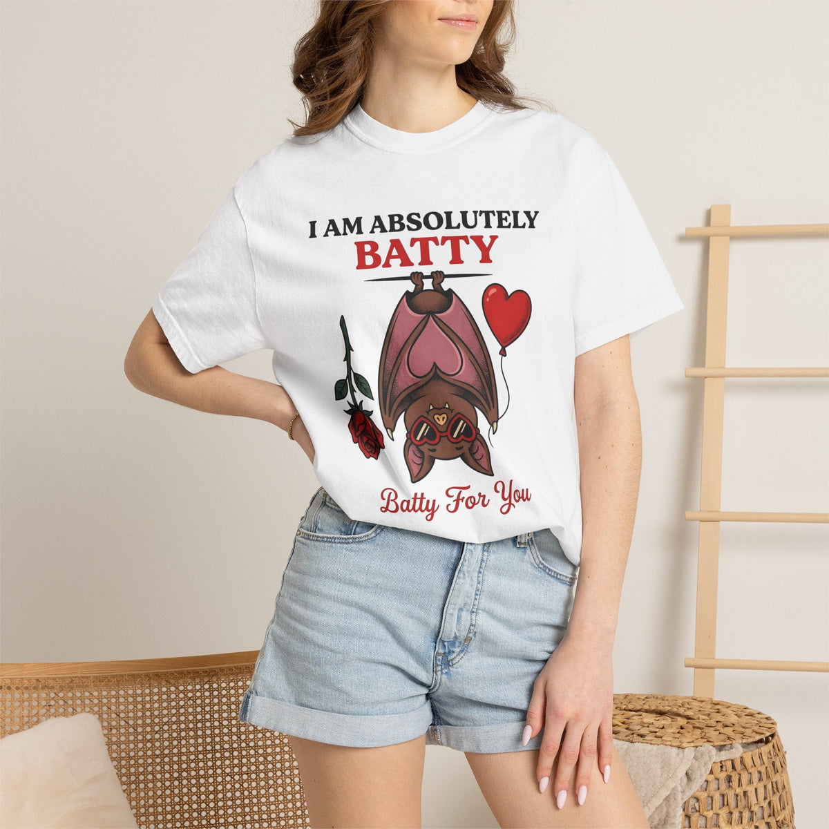 Bat Love Shirt Valentine Wildlife Unisex Gift Comic Tee product image 7
