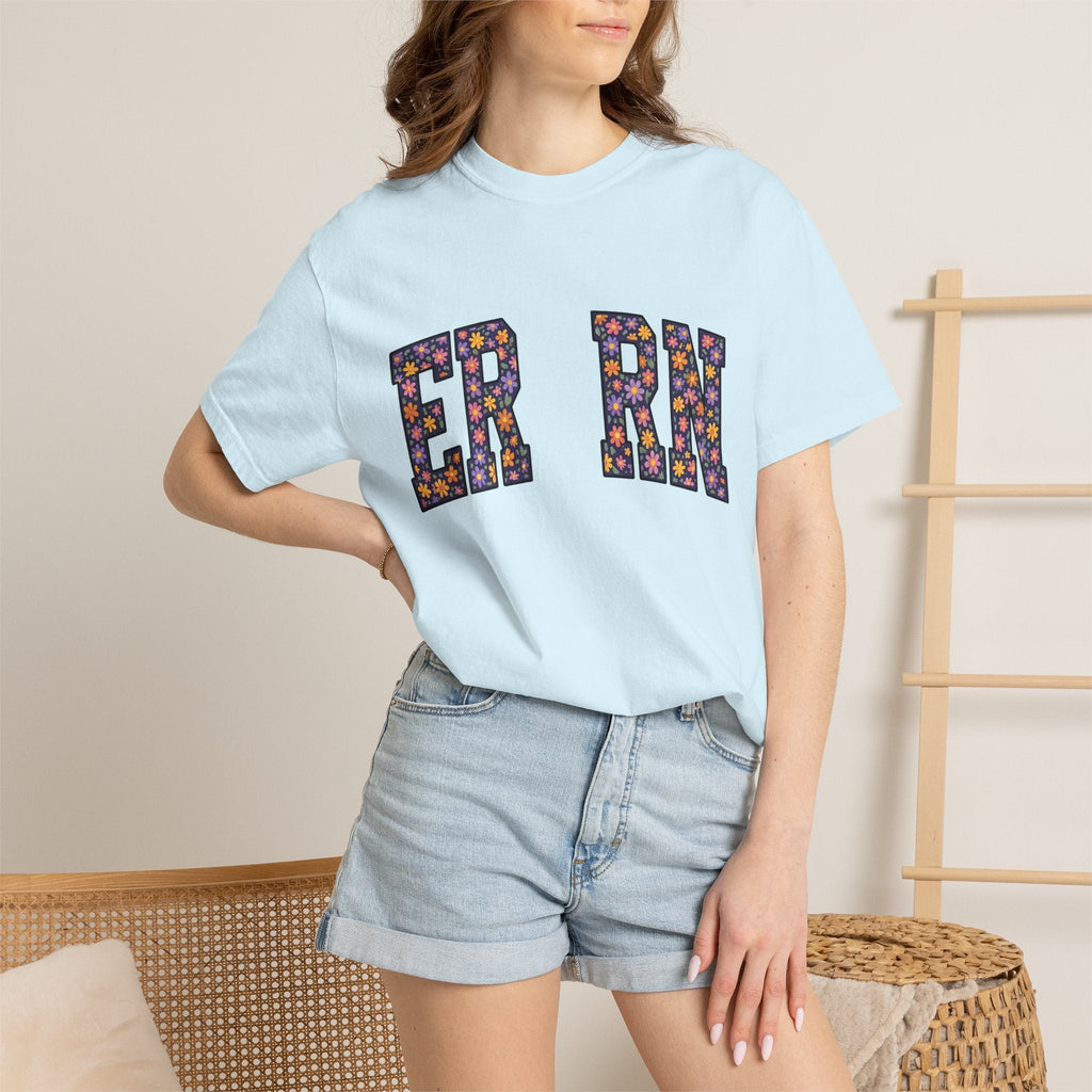 Flower Monogram Shirt Nurses Gratitude Unisex Gift Strong product image 9