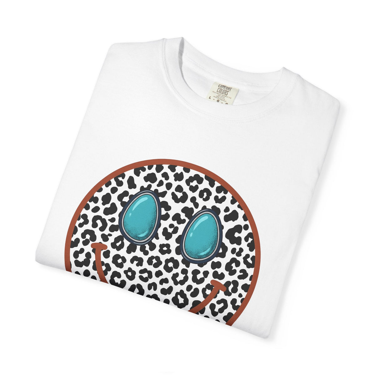 Leopard Print Smiley Face Shirt Animal Boho Unisex Gift product image 5