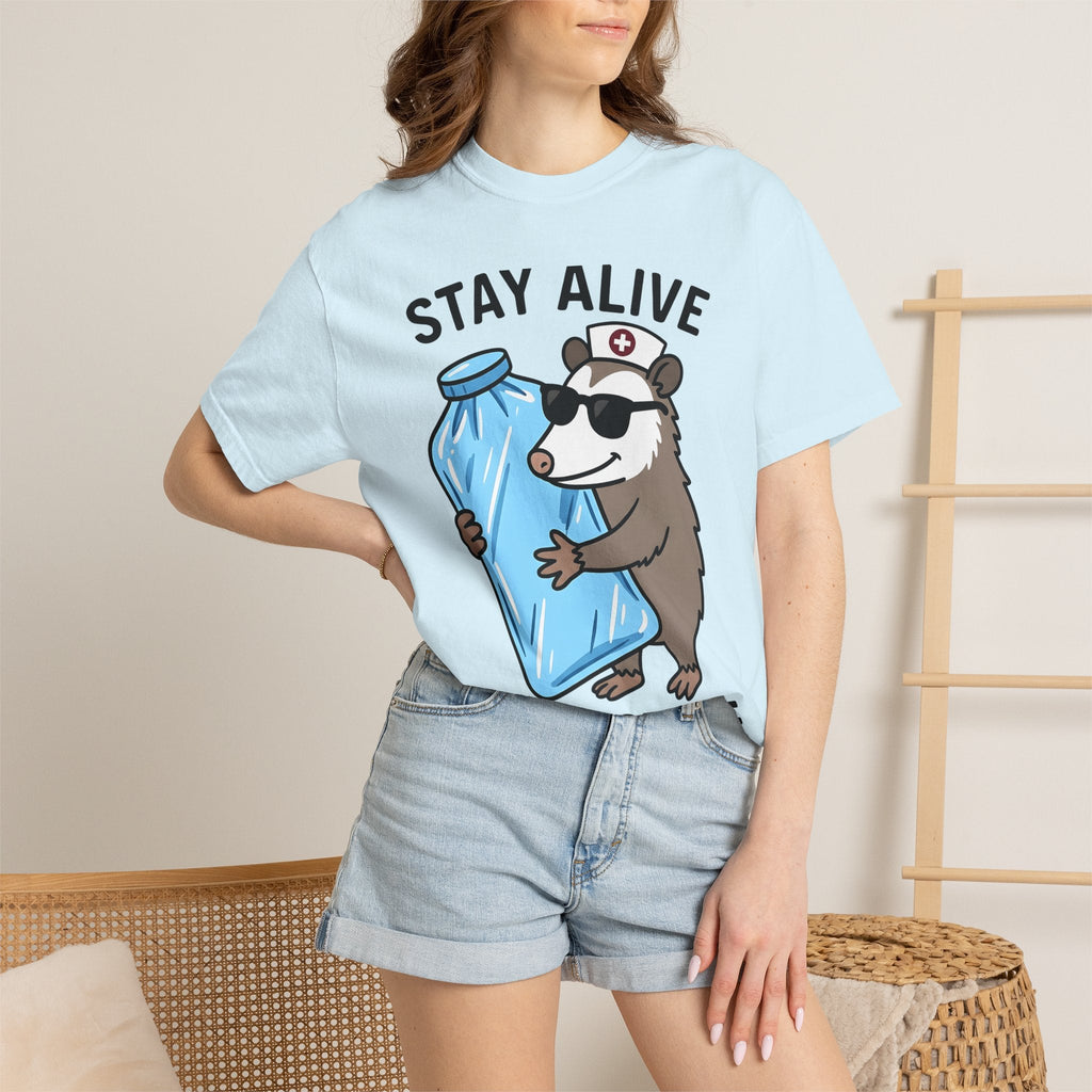 Opossum Nurse Shirt Nurses Humor Unisex Gift Cartoon Tee product image 9